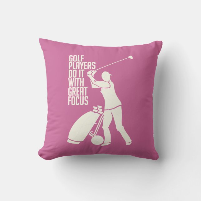 GOLF PLAYER personalizado lanzar almohada (Anverso)