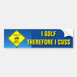 Golf Por Lo Tanto Cuss -Carro De Golf Pegatina