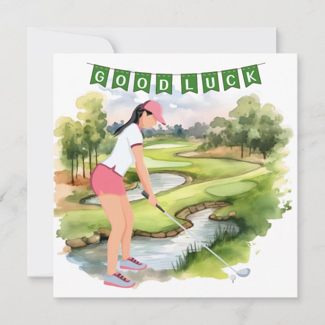 Golf saludo bola de golf buena suerte para la seño (Anverso)