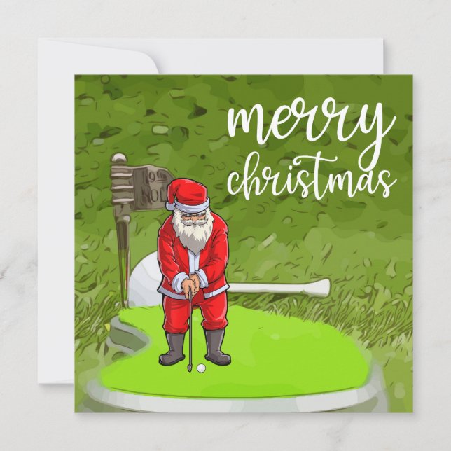 Golf Santa con regalo de Árbol de Navidad para Gol (Anverso)