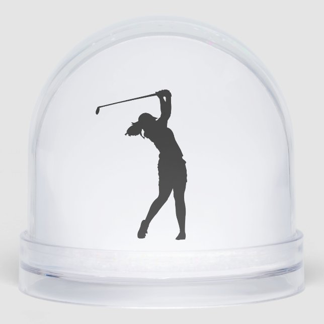 Golf Silhouette Snow Globe Unique Christmas Gift (Anverso)