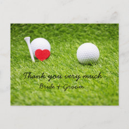 Golf Tarjeta de agradecimiento para el boda golfis