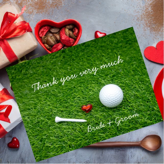 Golf Tarjeta de agradecimiento para el boda golfis (Subido por el creador)