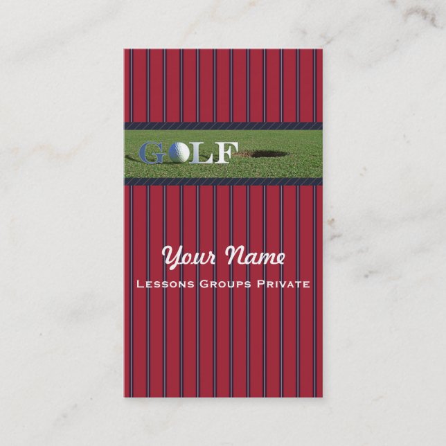 Golf - Tarjeta de visita (Anverso)