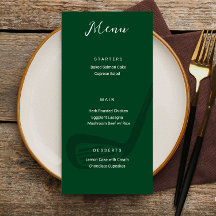 Golf Theme Birthday Party Menu Card