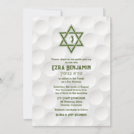 Golf Theme Golf Bar Mitzvah Invitación