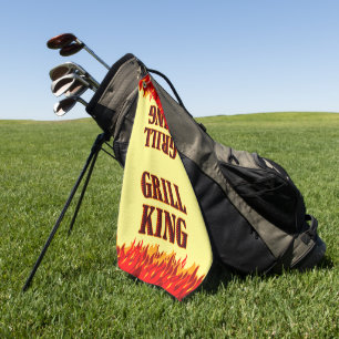 Golf Toalla de BBQ Grill King Flamas Rojas