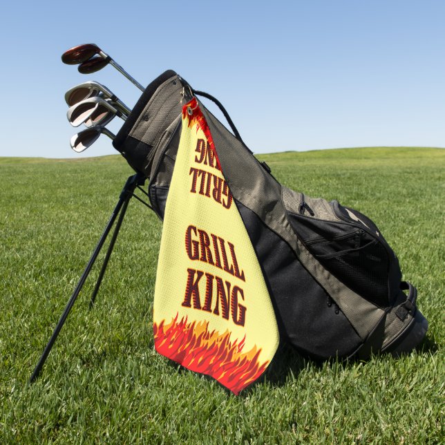 Golf Toalla de BBQ Grill King Flamas Rojas (Verde)