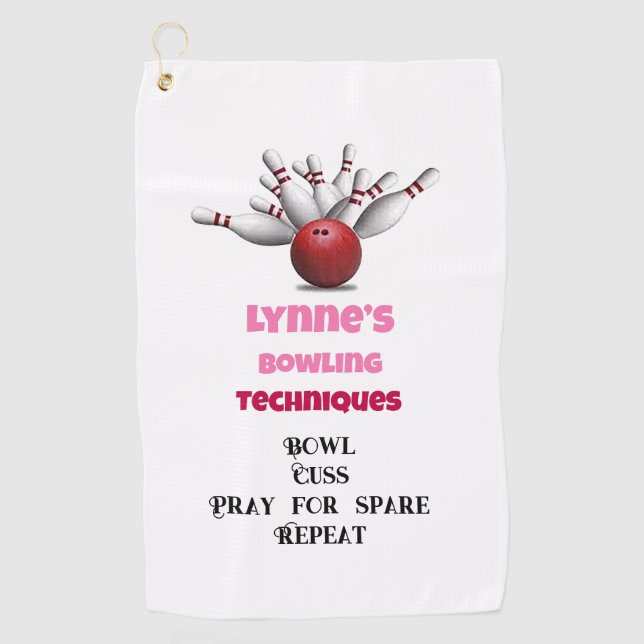 Golf Toalla de boliche de técnicas de boliche (Anverso)