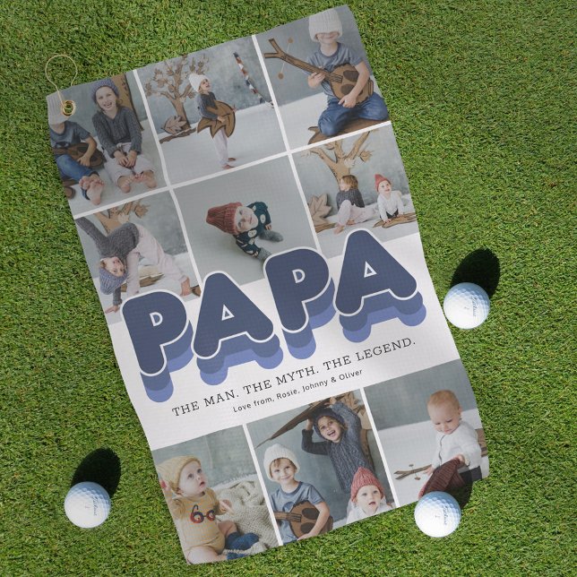 Golf Toalla de Collage de fotos moderna de Papa (Subido por el creador)