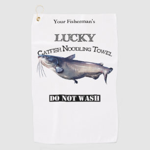 Golf Toalla de fideo de peces silvestres afortunados pe