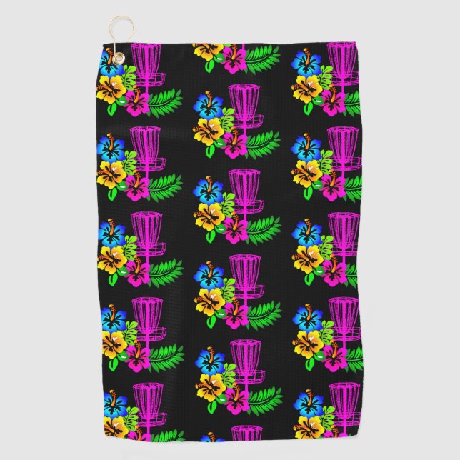 Golf Toalla de hibisco negro (Anverso)