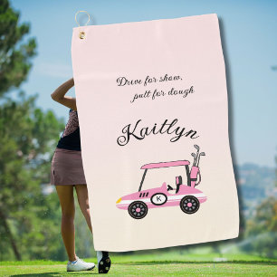 Golf Toalla de Monograma de Nombre de Coche de Carreras