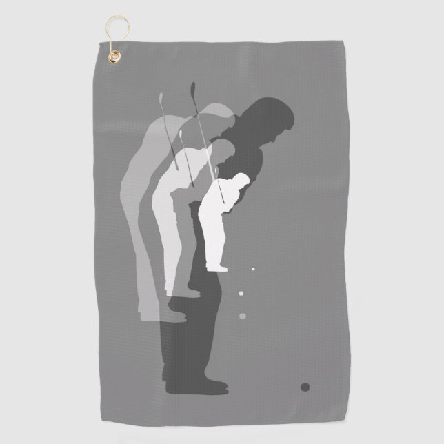 Golf Toalla de oro monocroma "In The Swing" (Anverso)