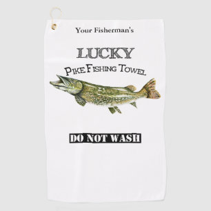 Golf Toalla de pesca de lucio personalizada