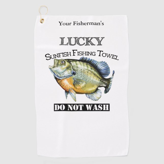 Golf Toalla de Pesca Lucky Sunfish Personalizada (Anverso)