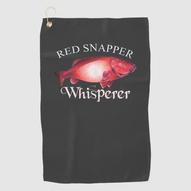 Golf Toalla de Pesca Oscura de Whisperer de Snapper (Anverso)