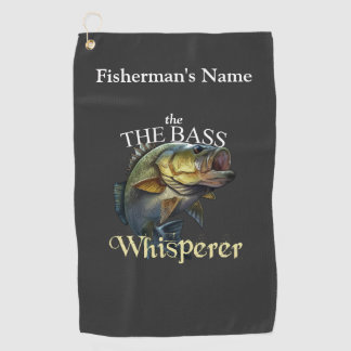 Golf Toalla de Pesca Oscura personalizada de Bass Whisp