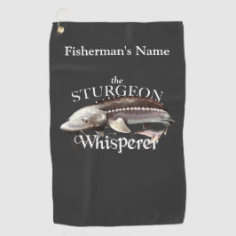 Golf Toalla de Pesca Oscura personalizada Sturgeon Whis
