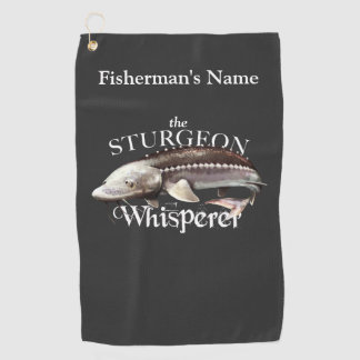 Golf Toalla de Pesca Oscura personalizada Sturgeon Whis