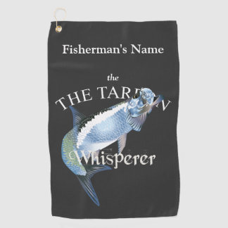 Golf Toalla de Pesca Oscura Personalizada Tarpon Whispe