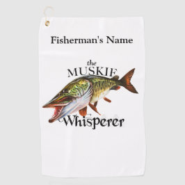 Golf Toalla de Pesca personalizada Muskie Whisperer Lig