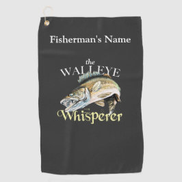 Golf Toalla de pesca Walleye Whisperer personalizada
