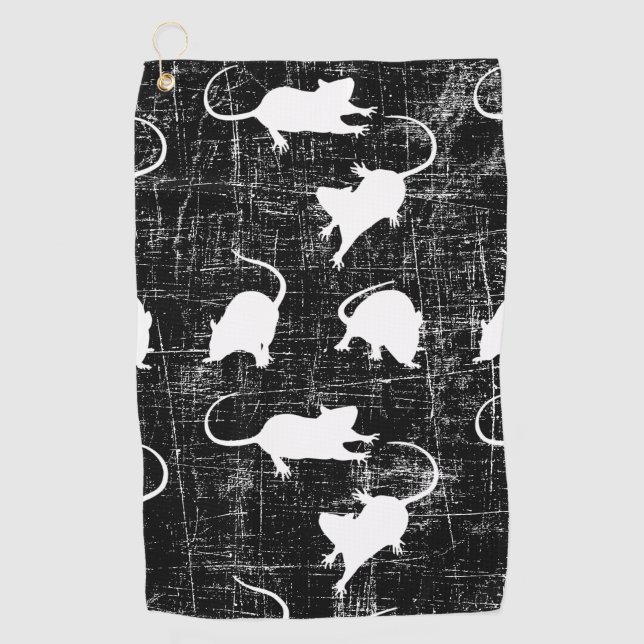 Golf toalla de ratón blanca (Anverso)