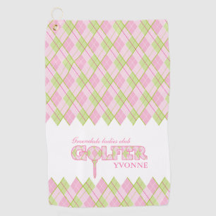 Golf Toalla personalizada argyle del golfista de las
