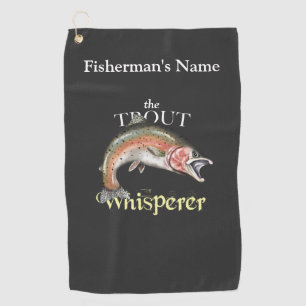 Golf Trucha personalizada Whisperer Toalla de pesca osc