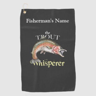 Golf Trucha personalizada Whisperer Toalla de pesca osc