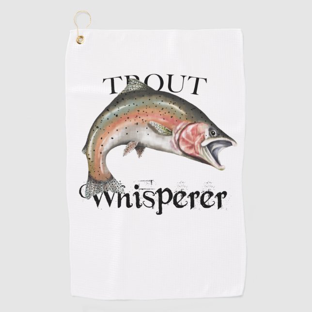 Golf Trucha Whisperer Toalla de Pesca (Anverso)
