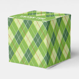 Golf verde estilo Argyle caja de regalo