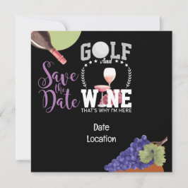Golf y vino para golfistas salven la invitación