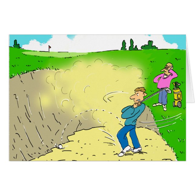 Golfer atascada en un Bunker (Anverso (Horizontal))