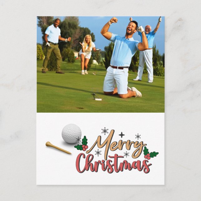 Golfer Crea tu propia tarjeta de Navidades (Anverso)