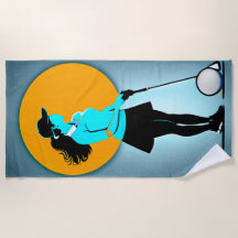 Golfer diseña toalla de playa de algodón