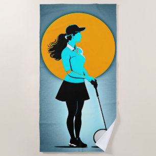 Golfer diseña toalla de playa de algodón