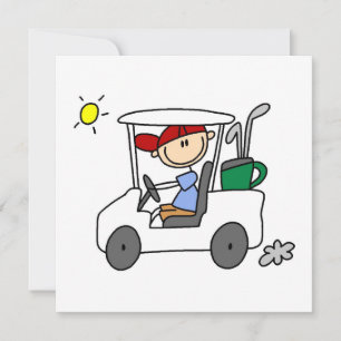 Golfer en carrito de golf