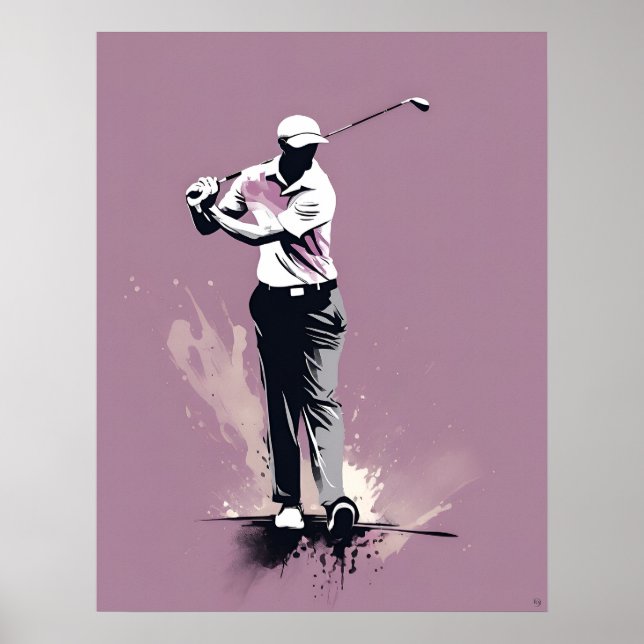 Golfer - Impresión de arte de golf (Frente)