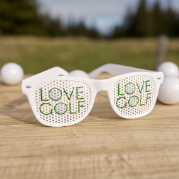 Golfer Love Golf White Retro Gafas de sol