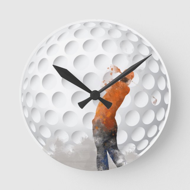 GOLFER - Reloj de pared (Anverso)