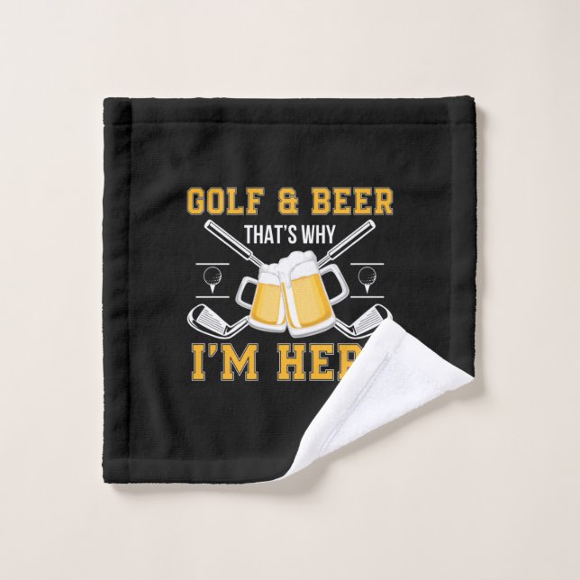 Golfista Bebedor de Cerveza y Cumpleaños de Cervez (Toallita)