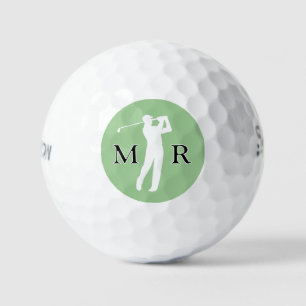Golfista con clase Bola / 2 Iniciales / hombre jug