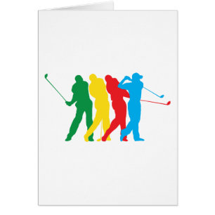 Golfista en el movimiento