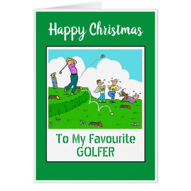 Golfista Feliz Navidad (Frente)