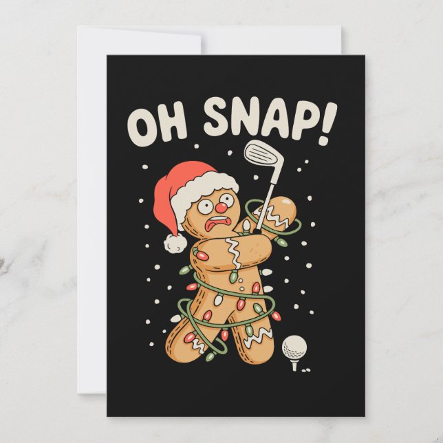 Golfista Galletas de Jengibre de Navidad Oh Snap (Anverso)
