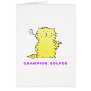 Golfista lindo del gatito