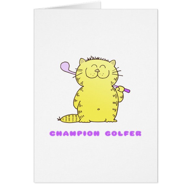 Golfista lindo del gatito (Frente)