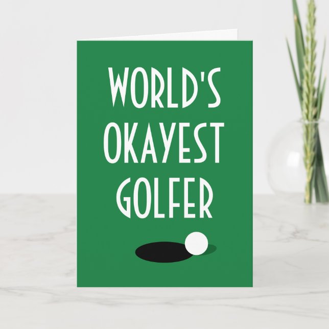 Golfista más o menos del mundo tarjeta de saludo d (Anverso)